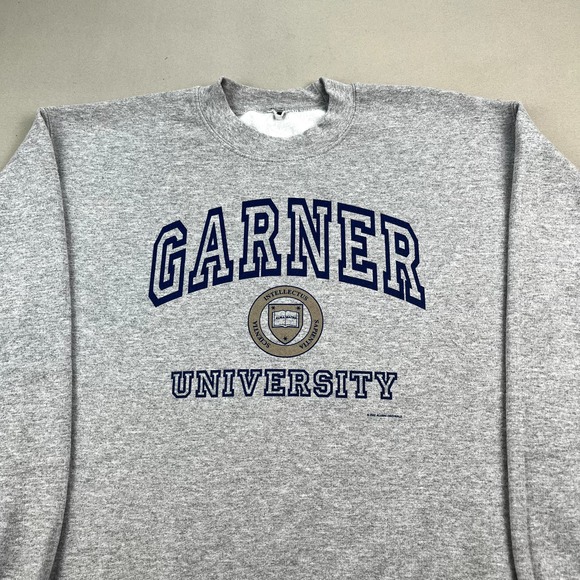 Vintage Garner University Sweatshirt Adult Large Gray College GU Alumni y2k Mens - Picture 2 of 11